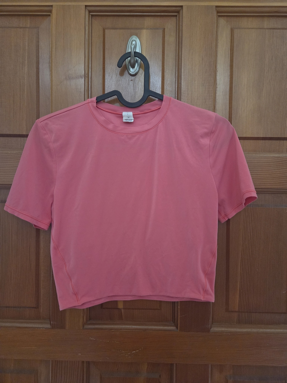 lululemon athletica Pink Cropped Crew Tee